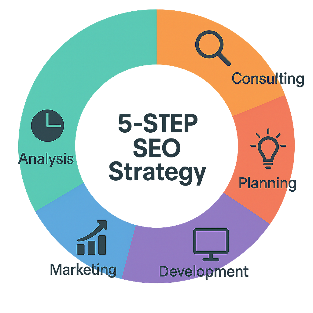 five steps of SEO to rank on Google